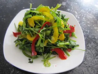 Tiger cabbage with colorful pepper