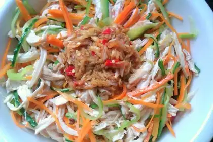 Shredded chicken salad