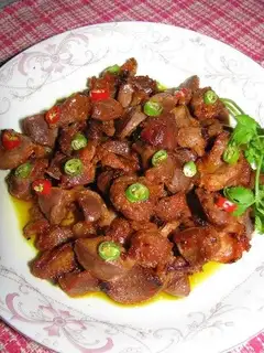 Iron plate chicken gizzards