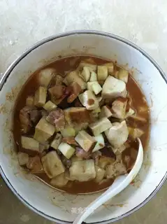 Yellow bean curd soup