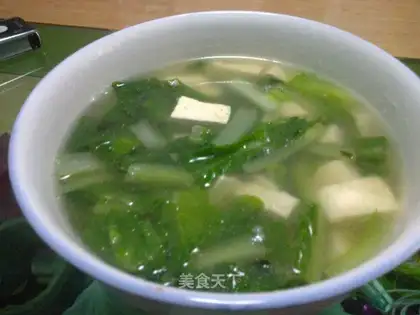 Chinese cabbage and tofu soup