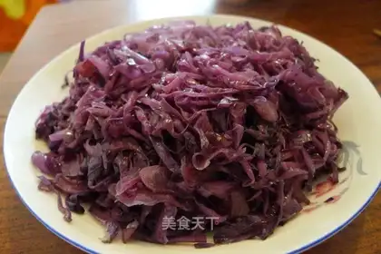 stir-fry purple cabbage