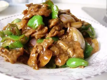Black pepper beef slices