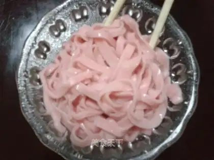 Pink noodles