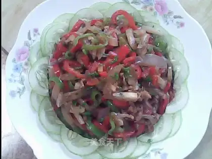 Chicken stir-fried