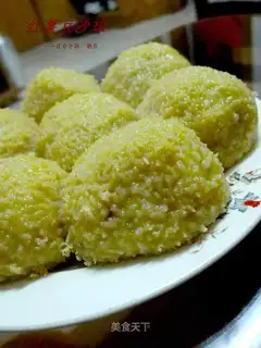 Sweet potato bean paste glutinous rice balls