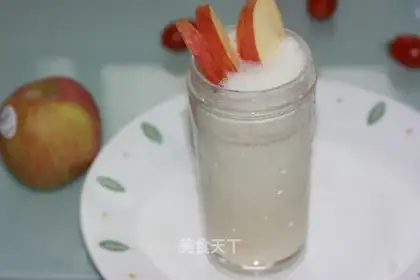 Fresh soy milk and apple juice