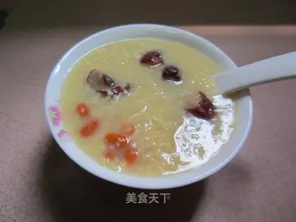 Millet, red dates, and tremella porridge