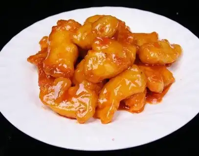 Sweet and sour fish slices