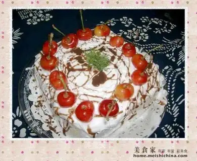 Cherry cream cake