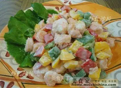 Shrimp salad with mustard
