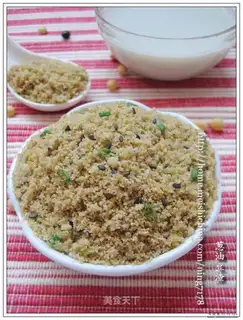 Scallion oil and bean dregs