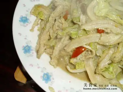 stir-fried beef tripe with white sprouts