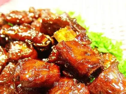 stir-fried pork ribs with little oil