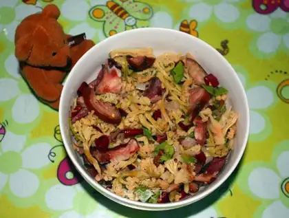 stir-fried dried cauliflower with bacon