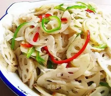 Sweet and sour lotus root slices