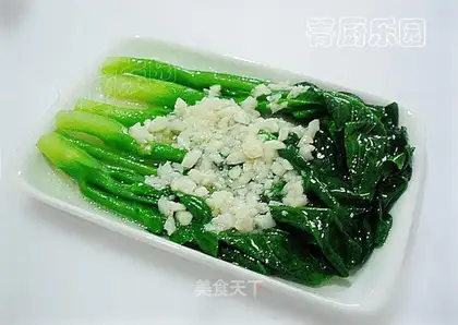 Boiled Chinese kale