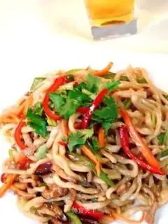 assorted fried noodles