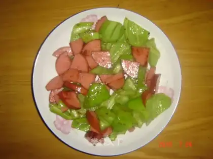 stir-fried ham with pepper
