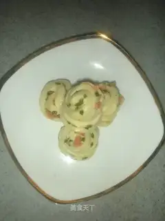 Shallots and ham rolls