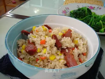 Fried rice with roasted pork