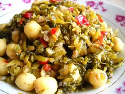 Minced pork and cabbage lotus seeds