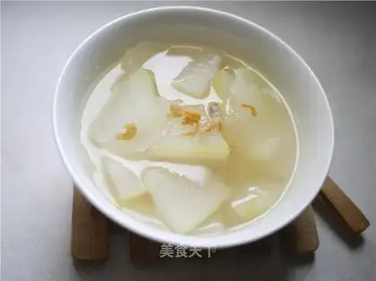 Winter melon sea rice soup