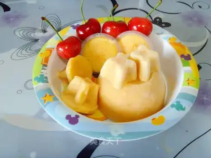 Yogurt and apricot ice