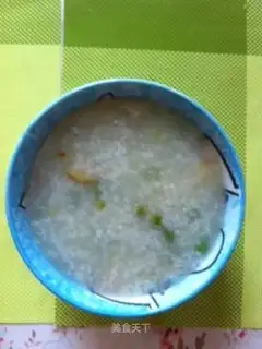 Shrimp and pea porridge