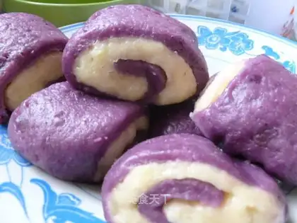 Two-color steamed buns