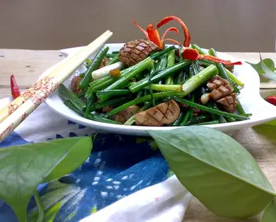 stir-fry double flowers