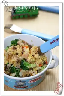 Salmon and egg fried rice