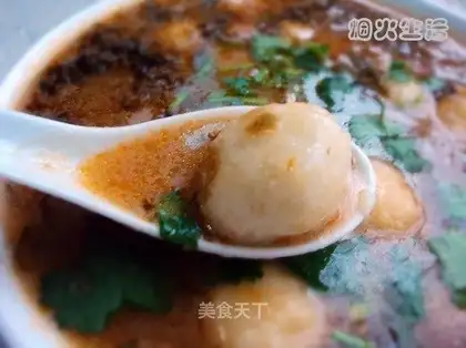 Taro meatballs and Chinese cabbage soup