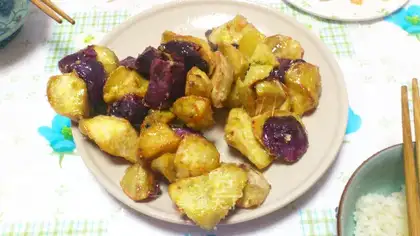 Pulled sweet potatoes