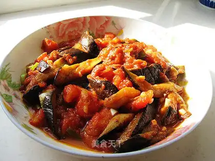 Roasted eggplant with tomatoes