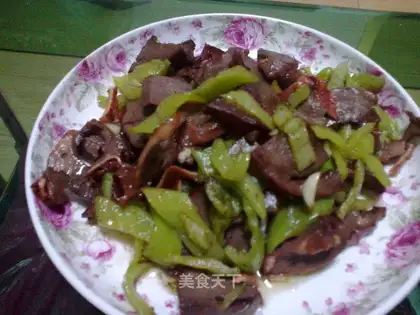 stir-fried pepper with pork heart