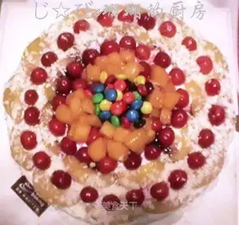 Ten inch fresh milk fruit cake