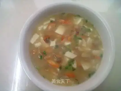 Shrimp and tofu soup