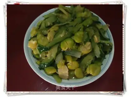 stir-fried broad beans with cucumber