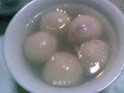 Purple sweet potato glutinous rice balls