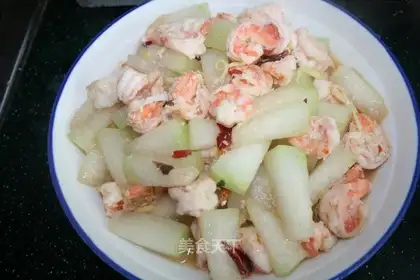 Shrimp and winter melon strips