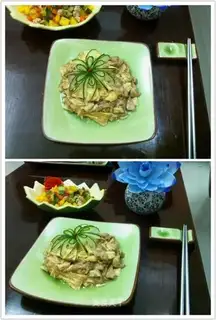 roasted pork with tofu bamboo