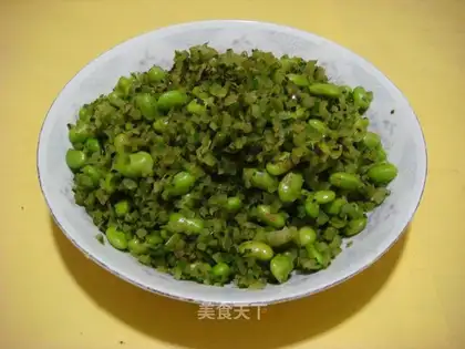 stir-fried edame with watermelon peel