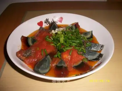 Preserved egg with tomato
