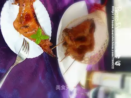 Roasted wings with honey sauce