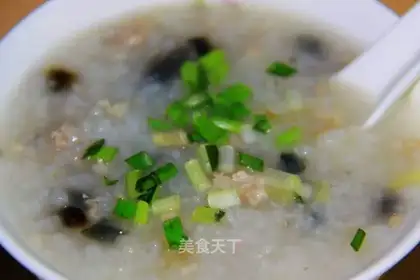 congee with pork and century