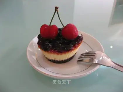 Black and white jam cheese cake