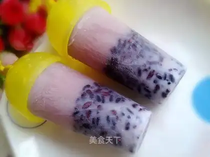 Purple rice popsicle