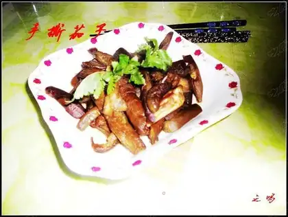 Hand-shredded eggplant