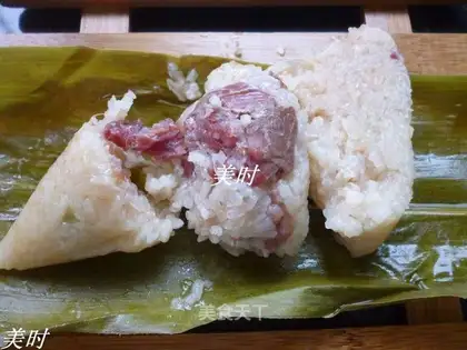 Pea and fresh meat rice dumplings